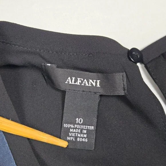 Alfani Navy Tunic with Purple Floral Front Panel - Picture 5 of 9